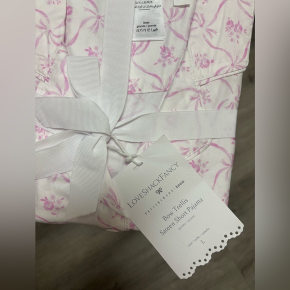NWT LoveShackFancy Floral Sateen Pajama Set